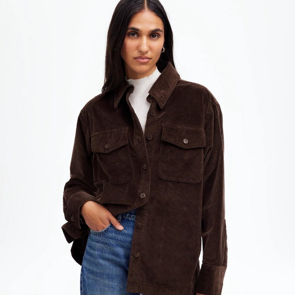 NWT Madewell Corduroy Relaxed Shirt-Jacket